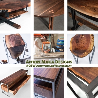 custom wood furniture by anton maka designs using general finishes stains, dyes, and paints