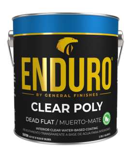 General Finishes Water Based Clear Polyurethane Topcoat: Enduro Clear Poly Dead Flat Finish