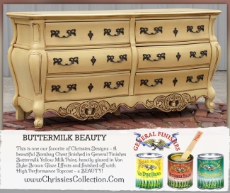 bombay chest refinished with buttermilk yellow milk paint