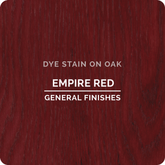 General Finishes Water Based Dye Stain - Empire Red (ON OAK)