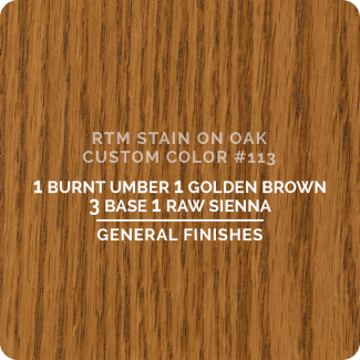 General Finishes RTM Wood Stain Custom Color Color - #113 (ON OAK)