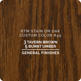General Finishes RTM Wood Stain Custom Color Color - #45 (ON OAK)