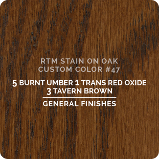General Finishes RTM Wood Stain Custom Color Color - #47 (ON OAK)