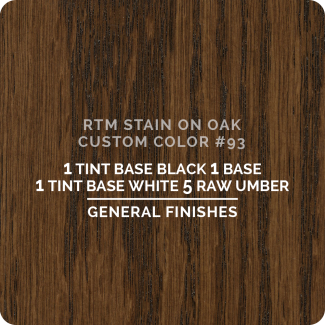 General Finishes RTM Wood Stain Custom Color Color - #93 (ON OAK)
