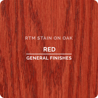 General Finishes RTM Wood Stain Stock Color - Red (ON OAK)